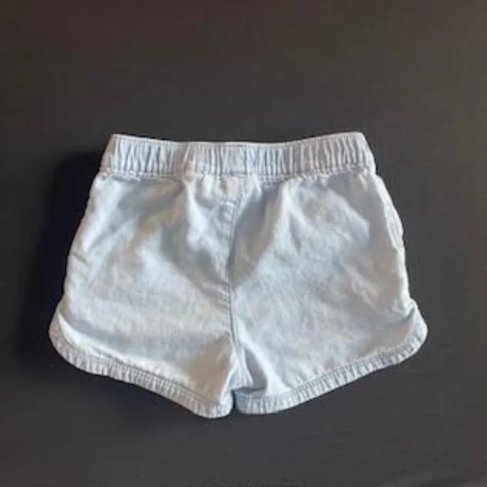The Children’s Place Girls Chambray Pull-On Shorts – Size 3T (Cloudless Wash)